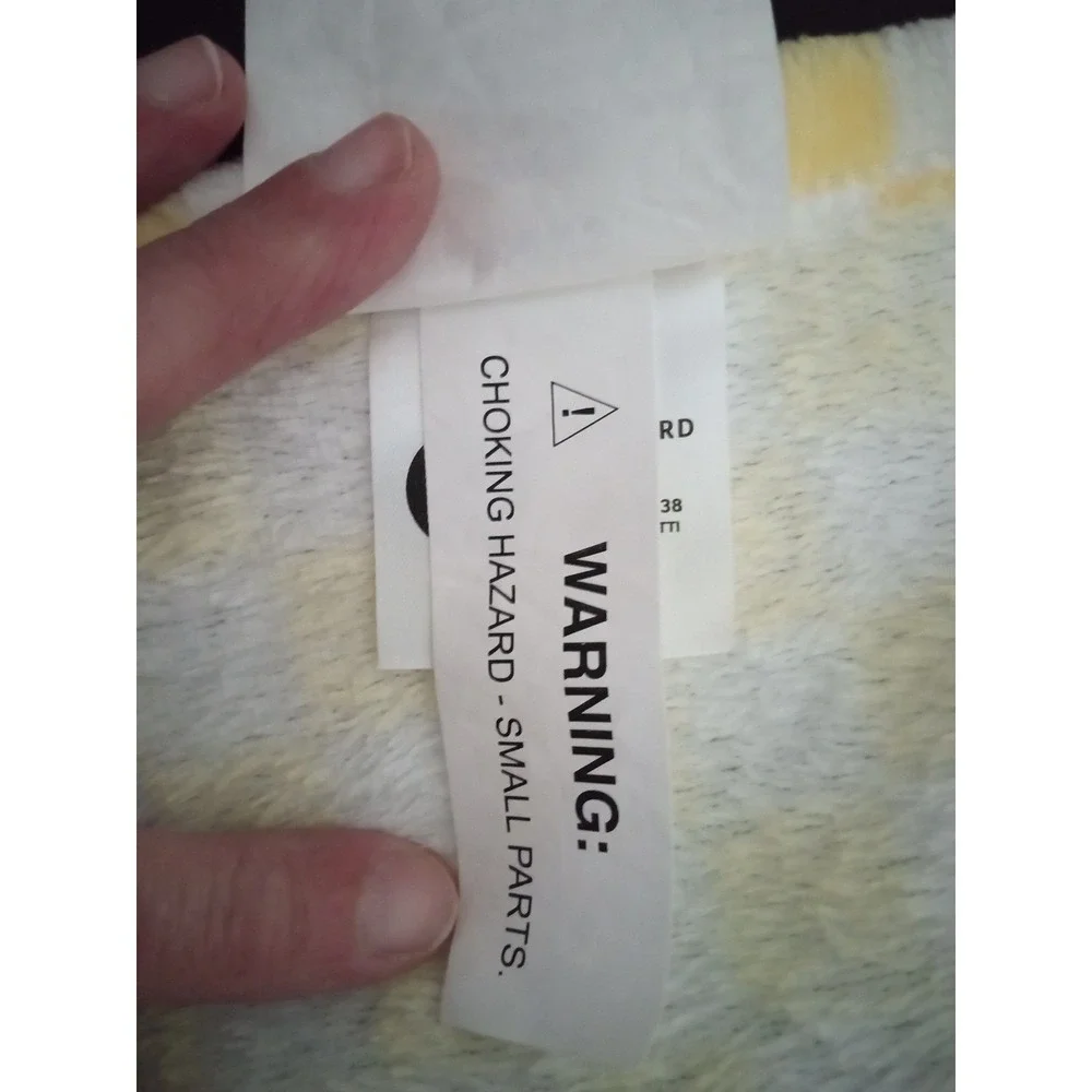 Lucky moon Bumble Bee Baby Lovey Security Blanket Yellow White‎ Checkered Plush